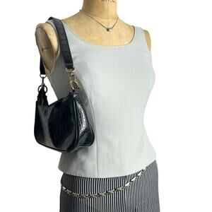 Tahari Light Grey Fitted Tank Top Minimalist Preppy Office Chic Womens Size S